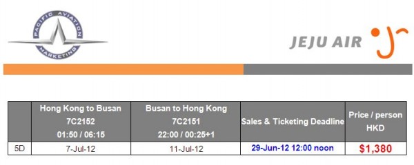 7月頭飛釜山睇麗水世博，搭濟洲航空$1,380