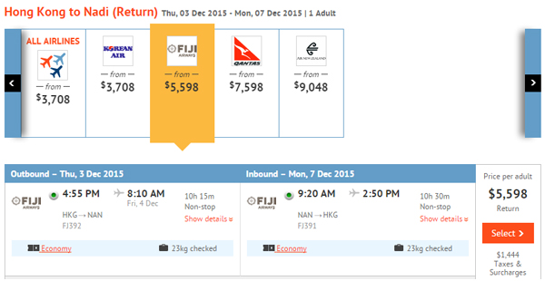 冷價！斐濟航空直飛斐濟來回$5,598起，12月14日前出發