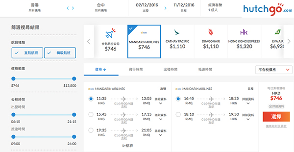 台灣全線優惠！中華航空來回台北/台中/台南/高雄$746起，1人成行，12月22日前出發