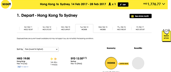 OH！噢！澳平價！虎航+酷航澳洲超抵：香港經新加坡來回悉尼/墨爾本/黃金海岸$784起，2-3月出發