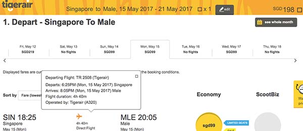 新加坡出發！平飛度假天堂！虎航飛馬爾代夫來回只需$715起，6月30日前出發