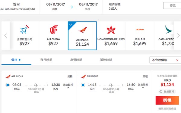 破底價！首爾線再減！坐787！印度航空2人同行來回每位$1,124起，11月30日前出發