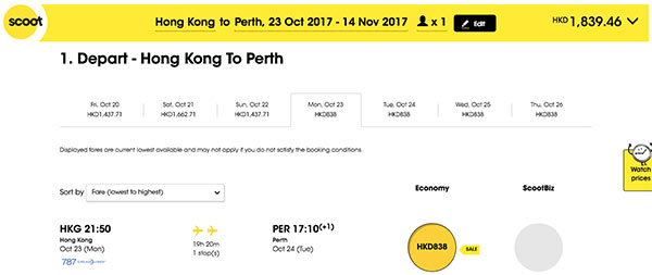 極劈即搶！連稅千8飛澳洲！酷航香港來回珀斯/悉尼/墨爾本/黃金海岸只需$880起！10-11月出發