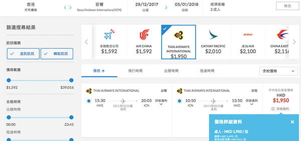嘩！必搶！首爾跨年抵到爛！泰國航空來回$1,499起！包30kg行李！12月31日前出發