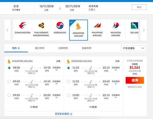 【峇里】歎吓啦！新加坡航空香港來回峇里島$1,561起，可中停新加坡，11月30日前出發
