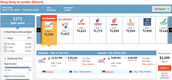 【倫敦】限時減！坐787直飛英倫！維珍航空香港直航倫敦$3,399起！10月17日前出發