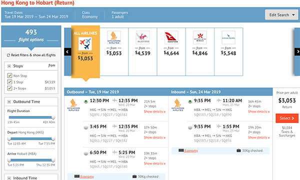 【塔斯曼尼亞】自駕遊啦！新加坡航空+維珍澳洲航空香港來回霍巴特$3,053起！2019年3月31日前出發