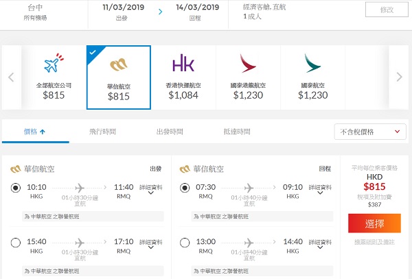 【台灣】燃油費前最後衝刺！中華航空來回台灣$815起！2019年6月30日前出發