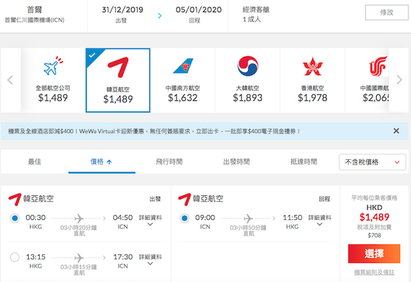 【首爾】韓圜跌遊韓國！跨年都有平！韓亞航空香港來回首爾$1,489起！12月31日前出發