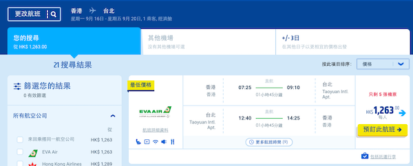 【台北】爆抵！Skytrax 5星長榮航空優惠，香港來回台北$530起，包30kg行李！11月30日前出發