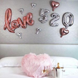 Tailored-wording Balloon Decoration - Love 520 自訂語句房內氣球佈置_1000x1000