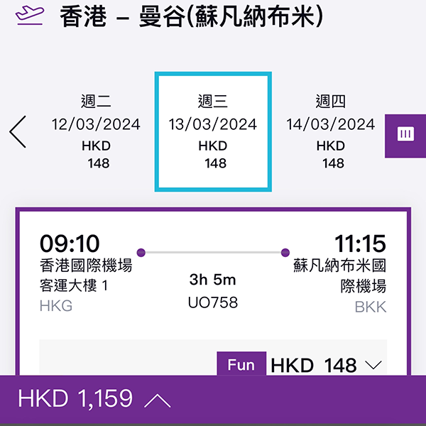 【泰國】平幾十囉！香港快運來回連稅曼谷、清邁、布吉$1,159起，3月22日前出發